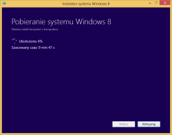 Tworzenie nośnika instalacyjnego Windows 8 - pobieranie plików instalacyjnych na dysk