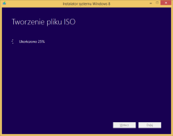 Tworzenie nośnika instalacyjnego Windows 8 - zapisywanie pliku ISO